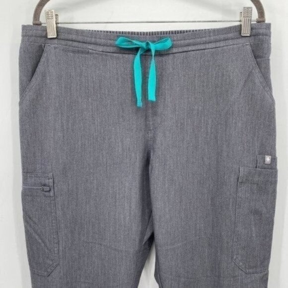 FIGS Technical Collection Gray Yola Medical Professional Large Cargo Pants - Picture 2 of 7